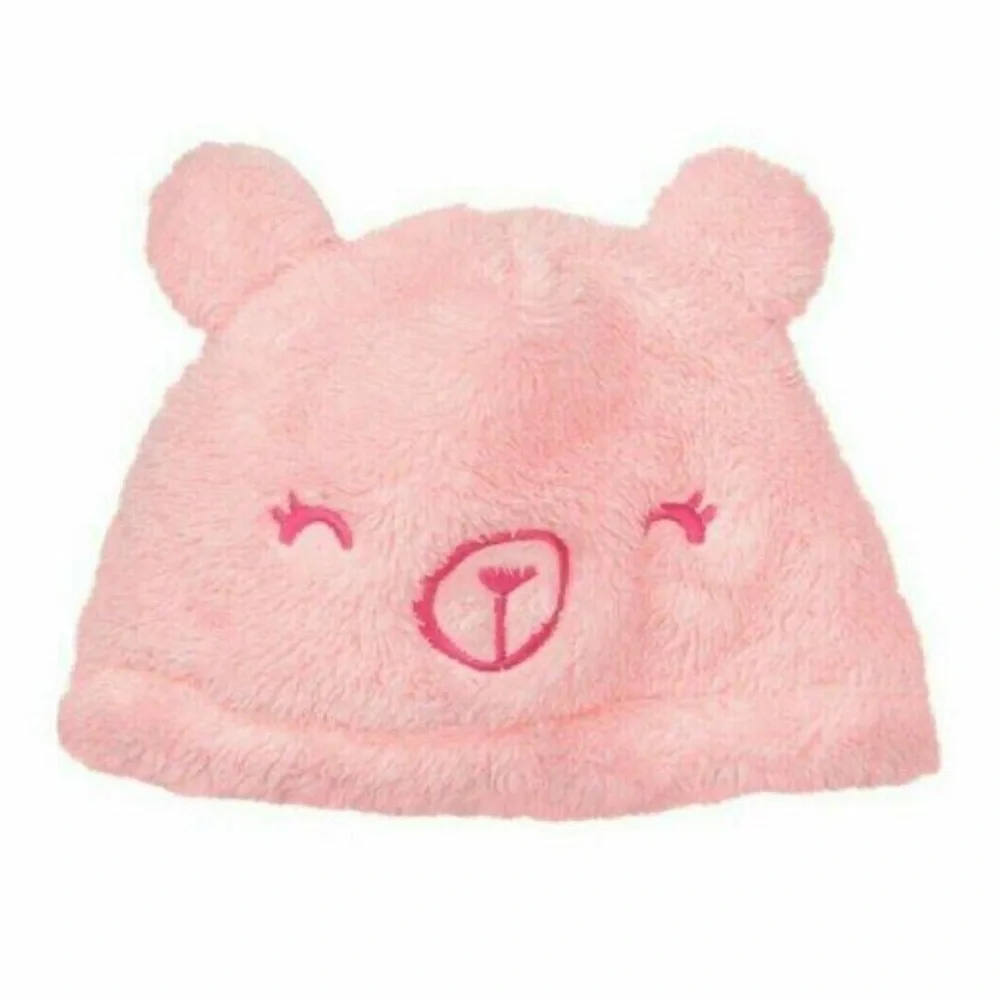 GYMBOREE & HANDMADE SET OF 3 KNIT CAP HATS FOR BABY GIRL SIZE 3-6, & 0-12